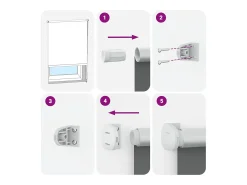 Tejido para estor enrollable opaco ancho 55,7 cm poliéster