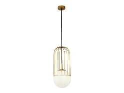 Telford Lámpara Colgante de Techo Cage Oro, 1 Luz, E27