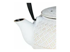 Tetera de hierro fundido Tamayuki blanca - 0,8L