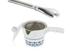 Tetera de té verde Kyoto + pajita de acero inoxidable con filtro