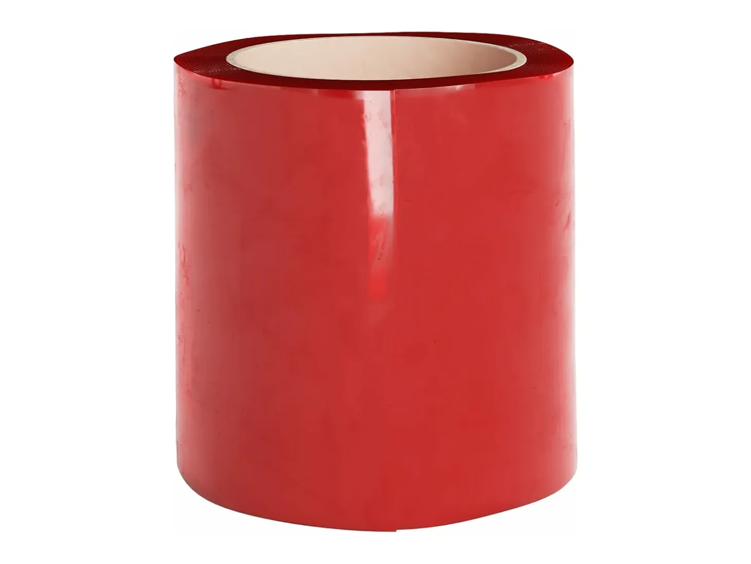Tira de cortina para puertas PVC rojo 200x1,6 mm 10 m ES464525