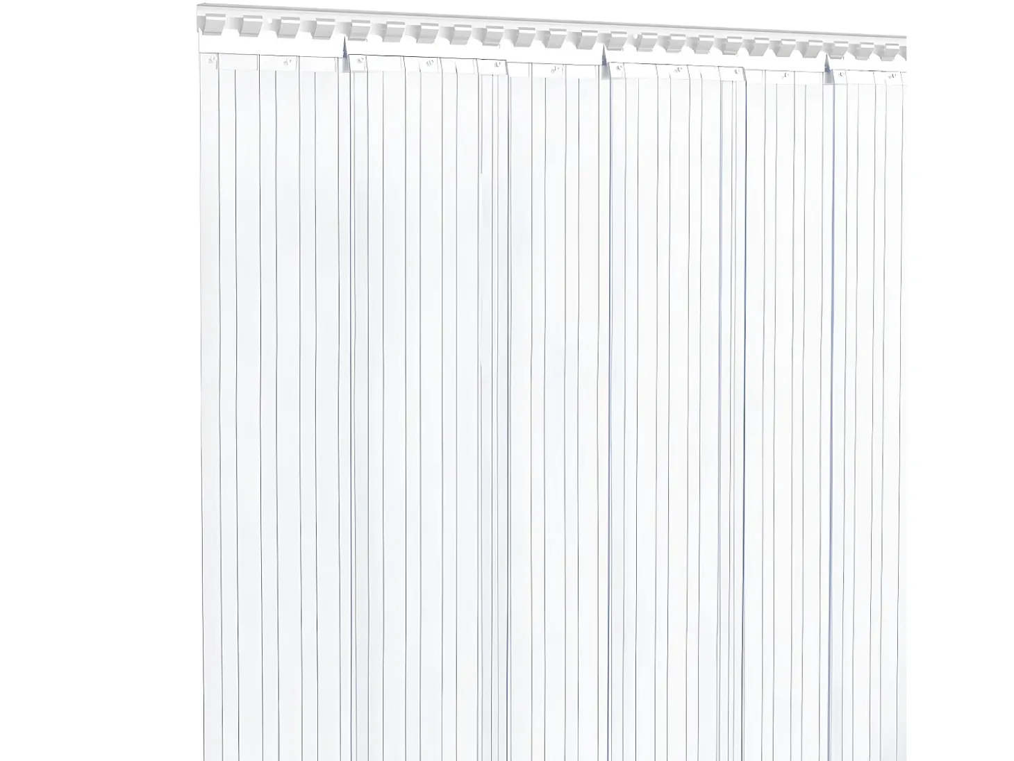 Tira de cortina para puertas PVC transparente 200x1,6 mm 25 m ES383117