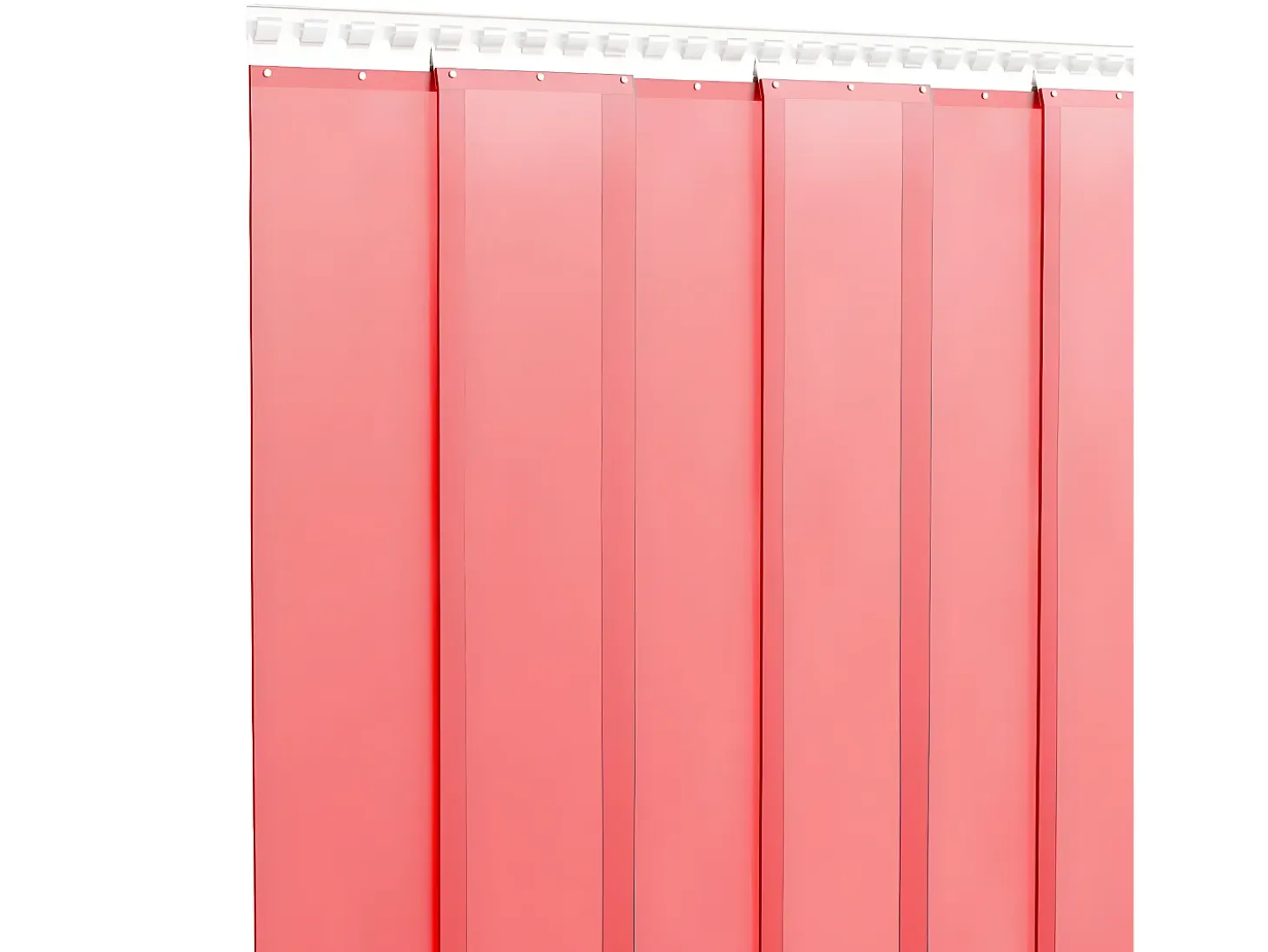 Tira de cortina para puertas PVC rojo 300x2,6 mm 25 m ES116141