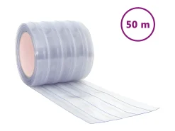 Tira de cortina para puertas PVC transparente 200x1,6 mm 50 m ES227919