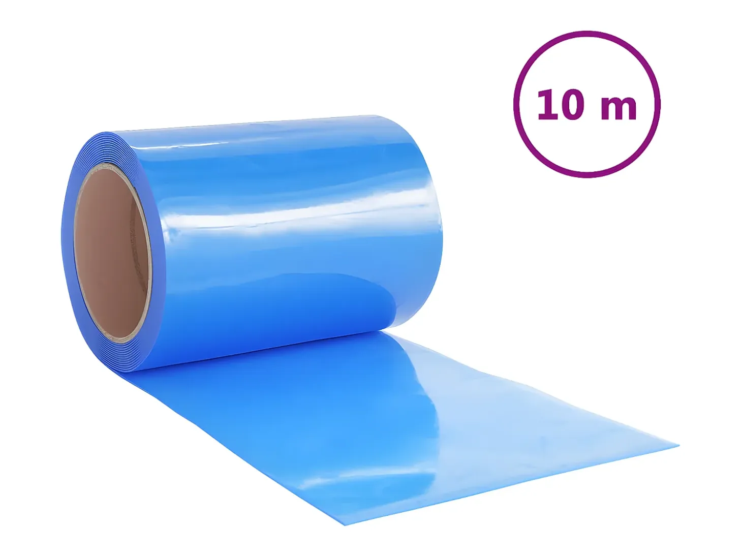 Tira de cortina para puertas PVC azul 300x2,6 mm 10 m ES701586