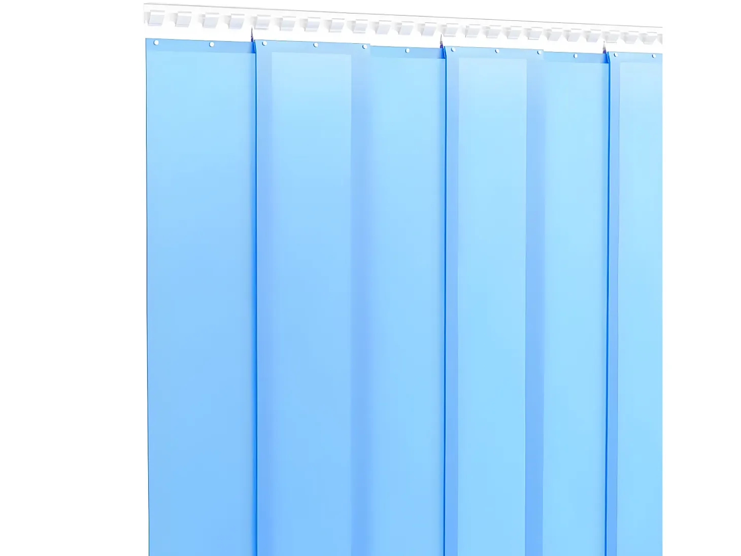 Tira de cortina para puertas PVC azul 300x2,6 mm 10 m ES701586