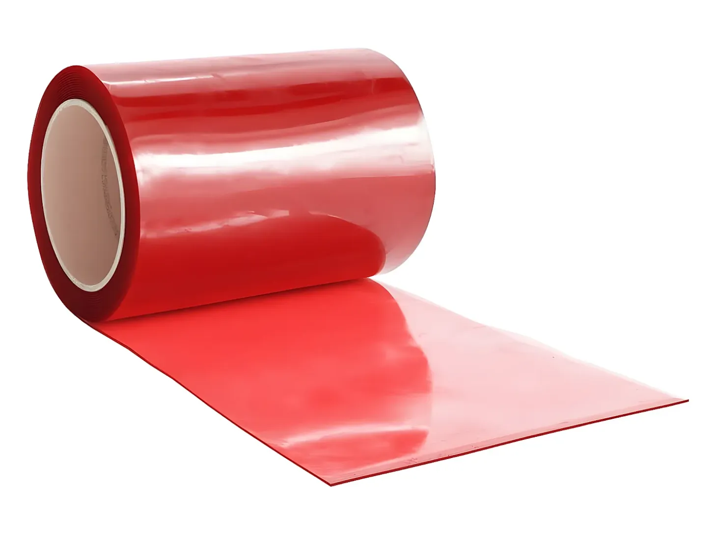 Tira de cortina para puertas PVC rojo 300x2,6 mm 10 m ES501512