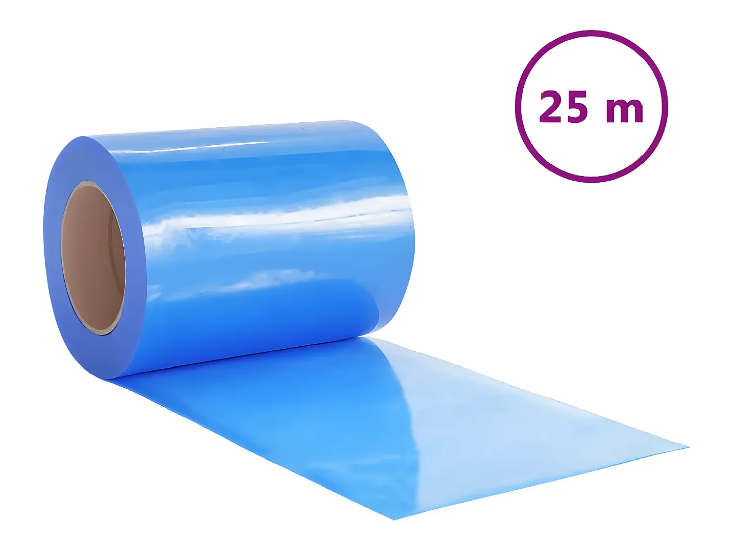 Tira de cortina para puertas PVC rojo 300x2,6 mm 25 m ES749918