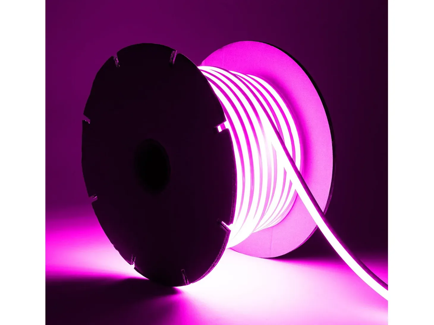Tira LED Neón Regulable 220V BOBINA 50m SFLEX8 8W/m Corte 100cm IP65 Rosa