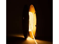 Tira LED Regulable 220V SMD Autorectificada 120 LED/m BOBINA 20m 12W/m 1080lm/m Superestrecha Ancho 6.5mm Corte 10cm IP65 2700K Blanco Cálido