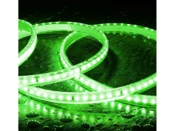 Tira LED Regulable 220V SMD 120 LED/m Color 8.5W/m Ancho 12mm Corte 20cm IP65 a Medida Verde 4 m