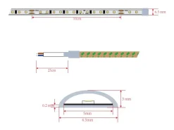 Tira LED Regulable 220V SMD Autorectificada 120 LED/m BOBINA 20m 12W/m 1080lm/m Superestrecha Ancho 6.5mm Corte 10cm IP65 2200K Súper Cálido