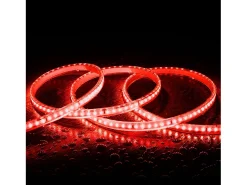 Tira LED Regulable 220V SMD 120 LED/m Color 8.5W/m Ancho 12mm Corte 20cm IP65 a Medida Rojo 4 m