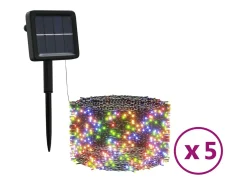 Tiras de luces solares LED 5 uds de colores interior/exterior ES231316