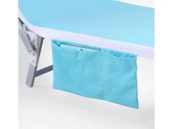 Toalla de micrifibra para tumbona de playa y piscina con 2 bolsillos - Azul
