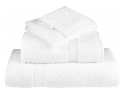 Toallas baño 4 uds 100% algodón blanco 100x150 cm 600 gsm ES936726