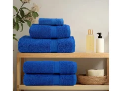 Toallas de baño 2 uds 100% algodón azul 100x150 cm 600 gsm ES602999