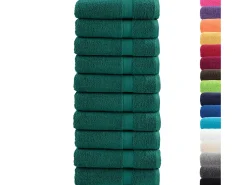 Toallas de baño 10 uds 100% algodón verde 100x150 cm 600 gsm ES667791