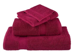 Toallas de baño 10 uds 100% algodón burdeos 100x150 cm 600 gsm ES522569
