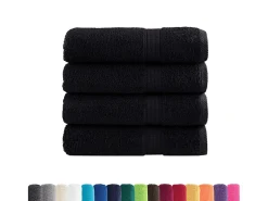 Toallas de baño 4 uds 100% algodón verde 100x150 cm 600 gsm ES652809