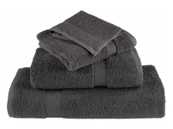 Toallas de baño 2 uds 100% algodón antracita 100x150 cm 600 gsm ES839375