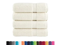Toallas de baño 4 uds 100% algodón verde 100x150 cm 600 gsm ES488481