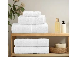 Toallas de baño 10 uds 100% algodón blanco 100x150 cm 600 gsm ES955718