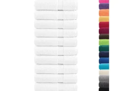 Toallas de baño 10 uds 100% algodón blanco 100x150 cm 600 gsm ES955718