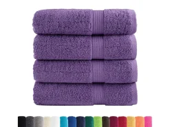 Toallas de baño 4 uds 100% algodón verde 100x150 cm 600 gsm ES344133