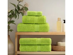 Toallas de baño 10 uds 100% algodón verde 100x150 cm 600 gsm ES599604