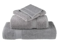 Toallas de baño 2 uds 100% algodón gris 100x150 cm 600 gsm ES907941