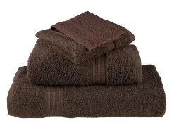 Toallas de baño 10 uds 100% algodón marrón 100x150 cm 600 gsm ES725528