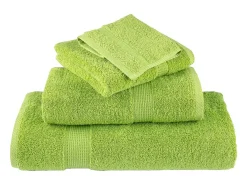 Toallas de baño 4 uds 100% algodón verde 100x150 cm 600 gsm ES575680