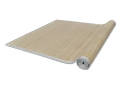 Tone Kristine Alfombras rectangulares de bambú natural 4 unidades 120x180 cm