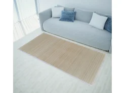 Tone Kristine Alfombras rectangulares de bambú natural 4 unidades 120x180 cm