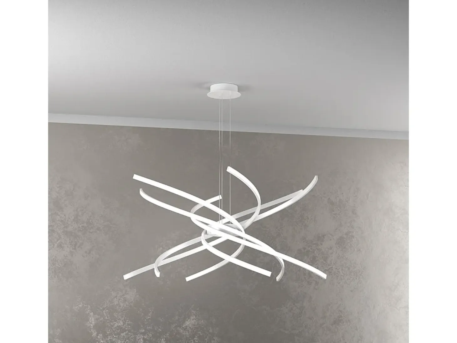 Tornado Sospensione D.80 Cm. Bianco Luce Naturale 3000K