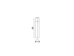 Torre - Bolardo de jardín con 1 bombilla E27 máx. 20 W IP54, bolardo de aluminio pintado, para exteriores, acero Corten, 60 cm de altura - Perenz