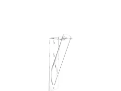 Tubo para flores de plástico transparente de 26x6.5x9.5 cm