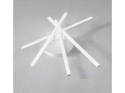 Tullia Plafón LED moderno 40W 2200lm luz cálida 3000K, diseño estrella, aluminio blanco satinado, IP20, LED integrado