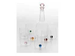 Vaso Bilia Zafferano de vidrio borosilicato, juego de 6 piezas, color rosa