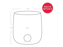 Vaso Bilia Zafferano de vidrio borosilicato, juego de 6 piezas, color oro amarillo