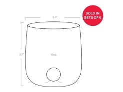 Vaso Bilia Zafferano de vidrio borosilicato, juego de 6 piezas, color blanco