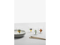 Vaso de vidrio borosilicato, Pez y Alga, amarillo/verde 350 ml, Marine Garden