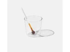 Vaso medidor Spritzometer - Juego de 2 vasos + dispensador Spritz, vidrio decorado, fabricado en Italia - Zafferano Italia