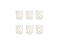 Vaso Zafferano para fiesta, color dorado y amarillo, 45 cl, juego de 6 unidades