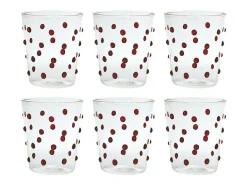 Vaso Zafferano para fiesta, color rojo, 45 cl, juego de 6 piezas