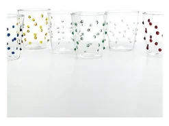 Vaso Zafferano para fiestas, vidrio azul, 45 cl, juego de 6 piezas