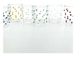 Vaso Zafferano para fiestas de 45 cl, multicolor, 6 piezas en vidrio