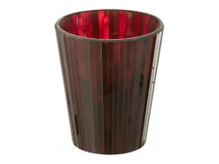 Vela perfumada de 60 horas en un tarro de vidrio rojo de 15.5x15.5x18.5 cm