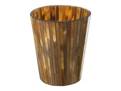 Vela perfumada 60H en tarro de vidrio ocre 15.5x15.5x18.5 cm